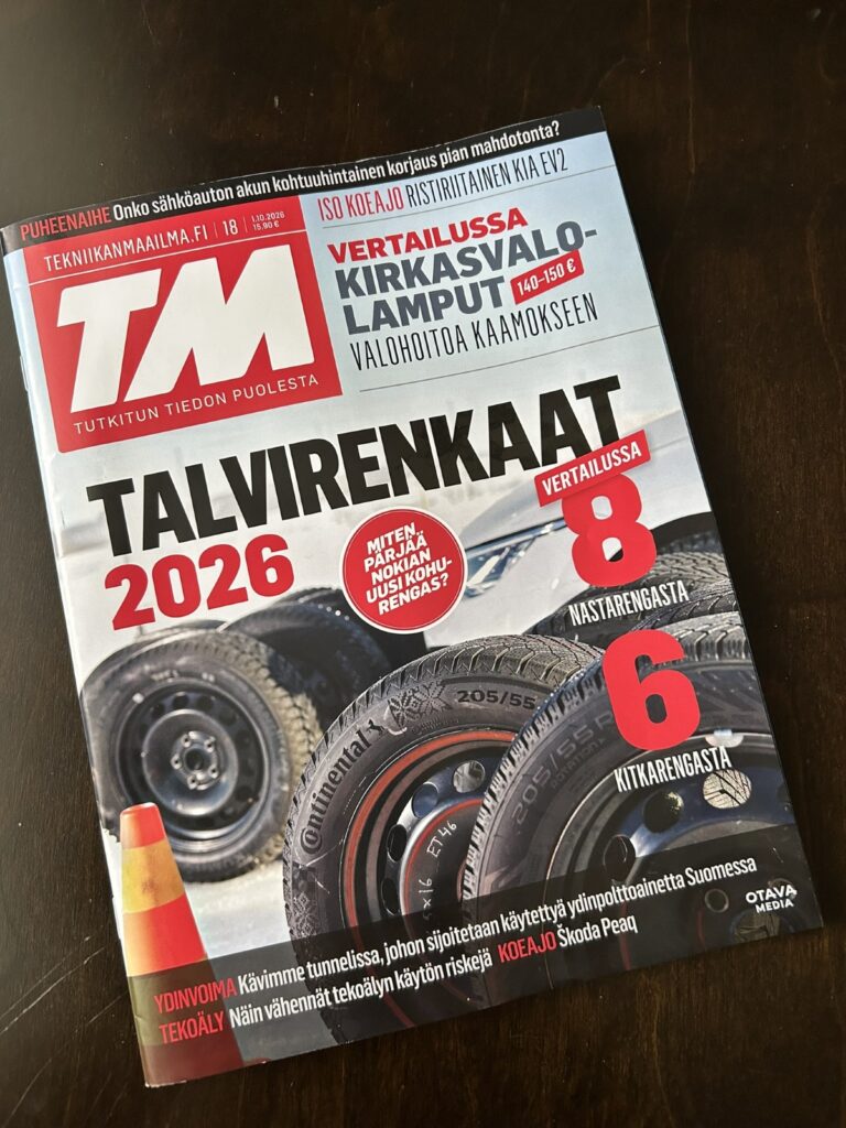 Test pneumatik Tekniikan Maailma 2026: 205/55 R16 — zimní pneumatiky · Severské třecí pneumatiky